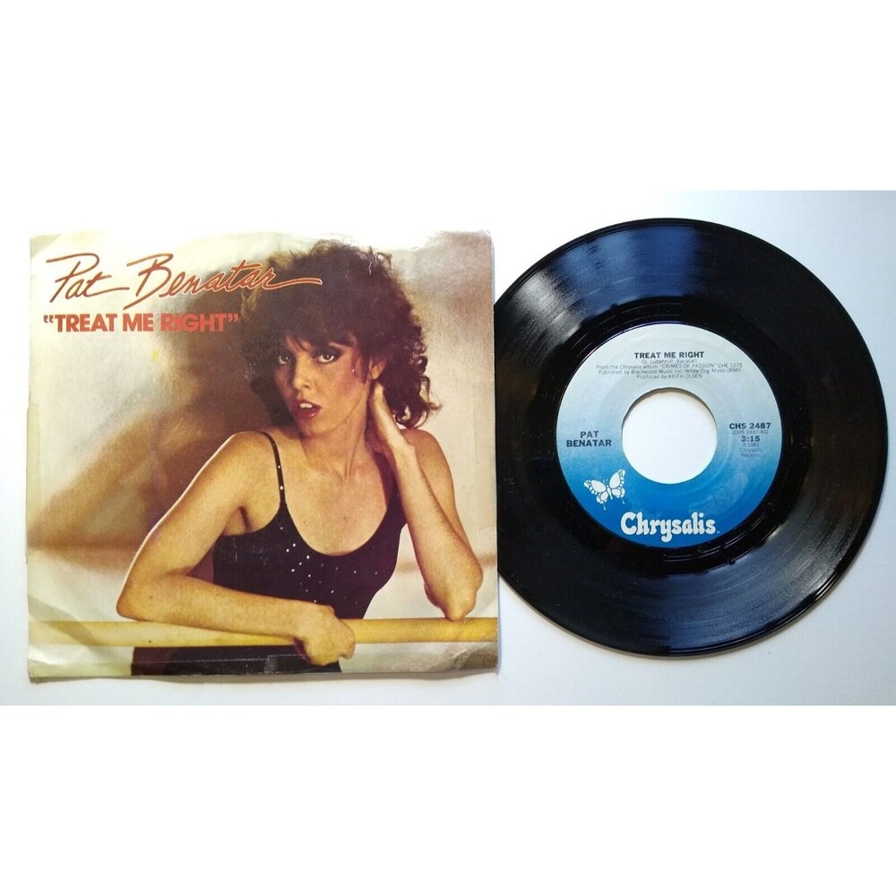 Pat Benatar Treat Me Right 1981 Vinyl Record 7" Pop Hard Rock Picture Sleeve